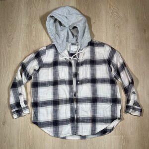 American Eagle Cozy Cabin Oversized Hoodie Flannel